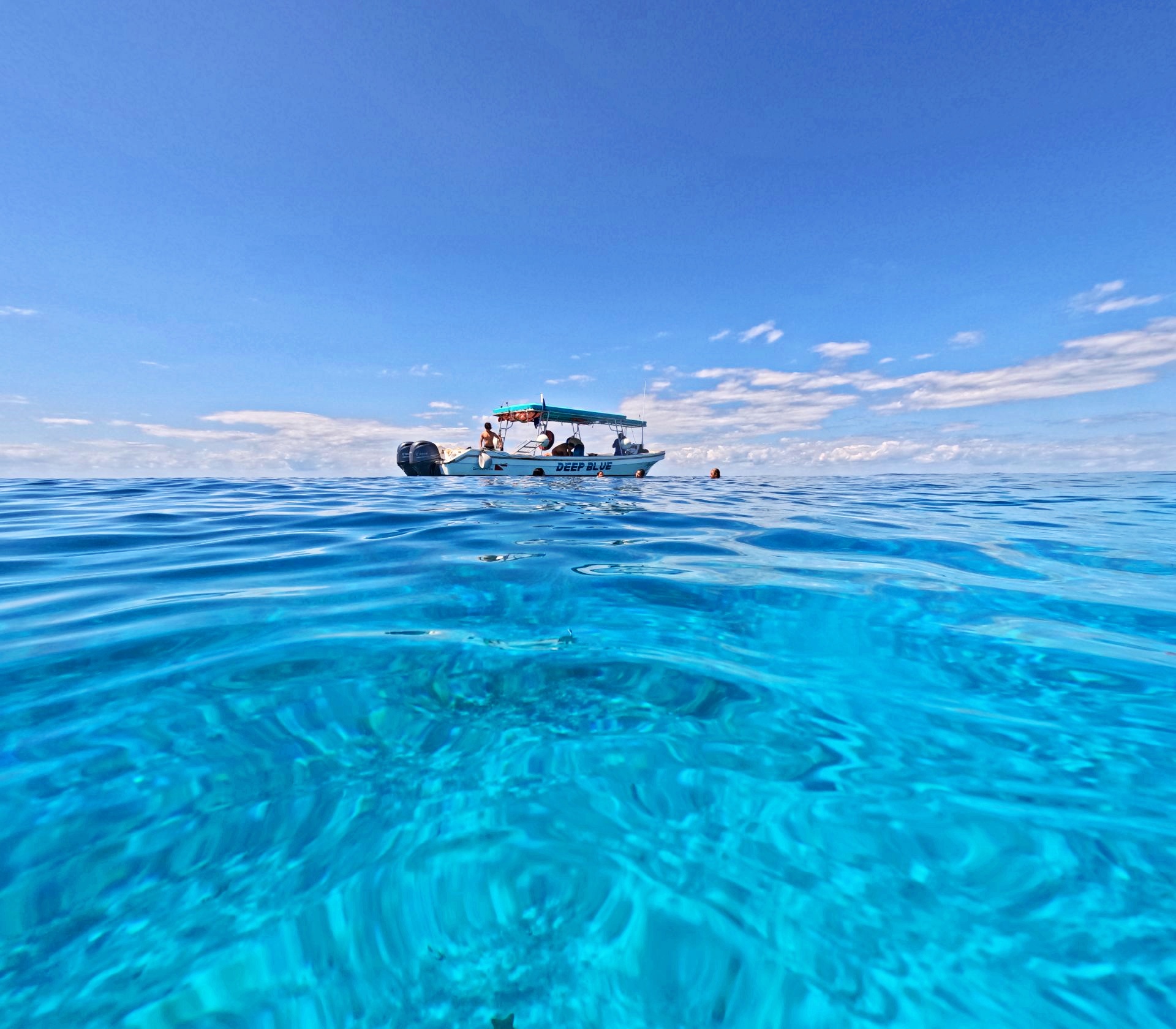 boat in blue water