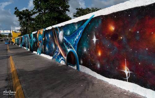 a long good looking see mural